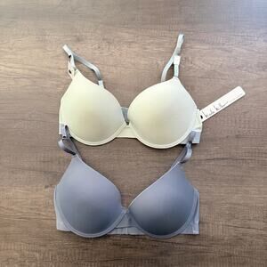 Nicole Miller New York Set of 2 Underwire Bra Light Blue and Mint Green Bra 38C